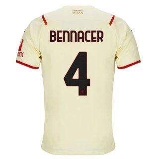 matchtröjor fotboll AC Milan Bennacer 4 Borta tröja 2021-2022 – Kortärmad