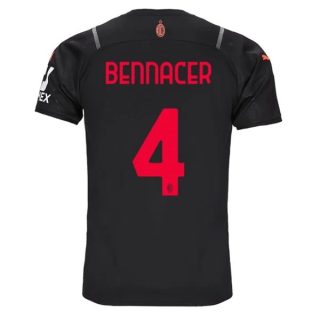 matchtröjor fotboll AC Milan Bennacer 4 Tredje tröja 2021-2022 – Kortärmad
