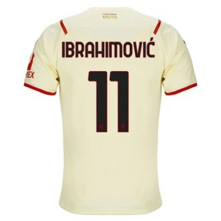 matchtröjor fotboll AC Milan Ibrahimović 11 Borta tröja 2021-2022 – Kortärmad