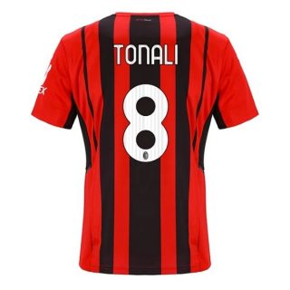 matchtröjor fotboll AC Milan Tonali 8 Hemma tröja 2021-2022 – Kortärmad