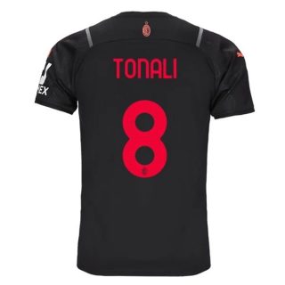 matchtröjor fotboll AC Milan Tonali 8 Tredje tröja 2021-2022 – Kortärmad