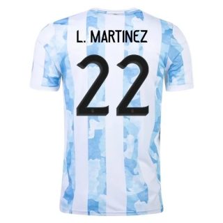 matchtröjor fotboll Argentina L. Martin 22 Hemma tröja 2021 – Kortärmad