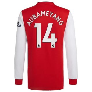matchtröjor fotboll Arsenal Aubameyang 14 Hemma tröja 2021-2022 – Långärmad