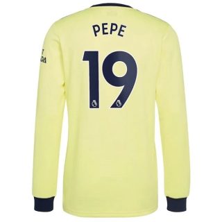 matchtröjor fotboll Arsenal Pepe 19 Borta tröja 2021-2022 – Långärmad