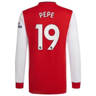 matchtröjor fotboll Arsenal Pepe 19 Hemma tröja 2021-2022 – Långärmad