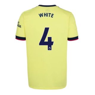 matchtröjor fotboll Arsenal White 4 Borta tröja 2021-2022 – Kortärmad