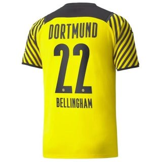 matchtröjor fotboll BVB Borussia Dortmund Bellingham 22 Hemma tröja 2021-2022 – Kortärmad