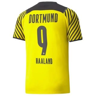 matchtröjor fotboll BVB Borussia Dortmund Haaland 9 Hemma tröja 2021-2022 – Kortärmad