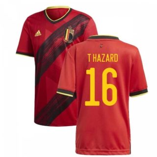 matchtröjor fotboll Belgien T Hazard 16 Hemma tröja 2021 – Kortärmad