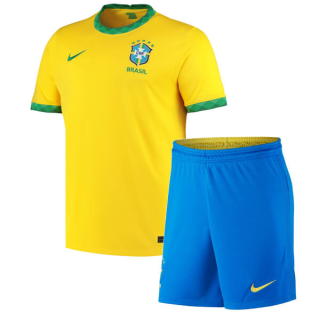 Fotbollströjor Brasilien Barn Hemma tröja 2021 – Fotbollströja