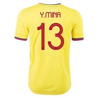 matchtröjor fotboll Colombia Y.Mina 13 Hemma tröja 2021 – Kortärmad