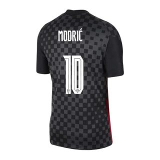 matchtröjor fotboll Kroatien Modrić 10 Borta tröja 2021 – Kortärmad