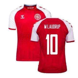 matchtröjor fotboll Danmark M Laudrup 10 Hemma tröja 2021 – Kortärmad