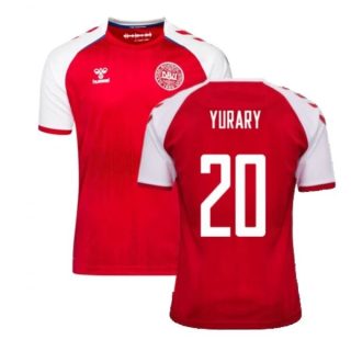 matchtröjor fotboll Danmark Yurary 20 Hemma tröja 2021 – Kortärmad