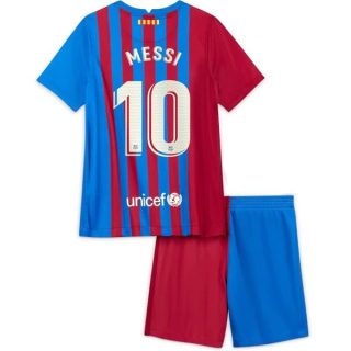 Fotbollströjor FC Barcelona Messi 10 Barn Hemma tröja 2021-2022 – Fotbollströja
