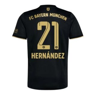 matchtröjor fotboll FC Bayern München Hernandez 21 Borta tröja 2021-2022 – Kortärmad