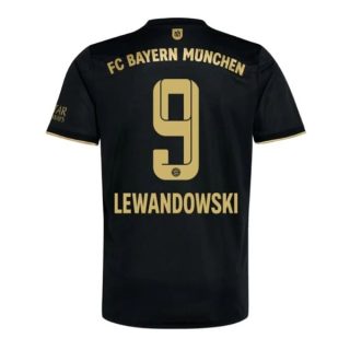 matchtröjor fotboll FC Bayern München Lewandowski 9 Borta tröja 2021-2022 – Kortärmad