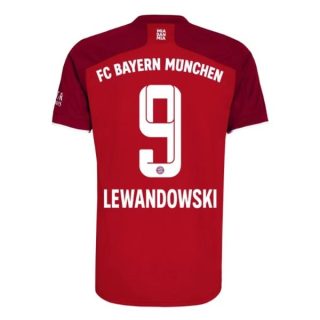 matchtröjor fotboll FC Bayern München Lewandowski 9 Hemma tröja 2021-2022 – Kortärmad