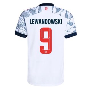 matchtröjor fotboll FC Bayern München Lewandowski 9 Tredje tröja 2021-2022 – Kortärmad