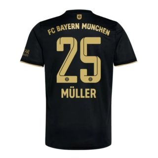 matchtröjor fotboll FC Bayern München Müller 25 Borta tröja 2021-2022 – Kortärmad
