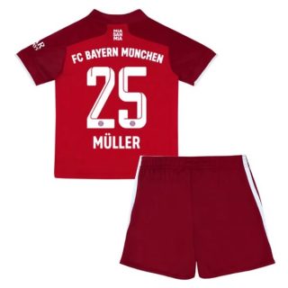 Fotbollströjor FC Bayern München Müller 25 Barn Hemma tröja 2021-2022 – Fotbollströja