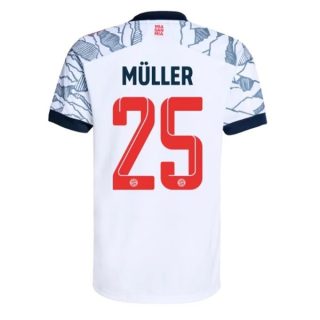 matchtröjor fotboll FC Bayern München Müller 25 Tredje tröja 2021-2022 – Kortärmad