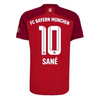 matchtröjor fotboll FC Bayern München Sané 10 Hemma tröja 2021-2022 – Kortärmad