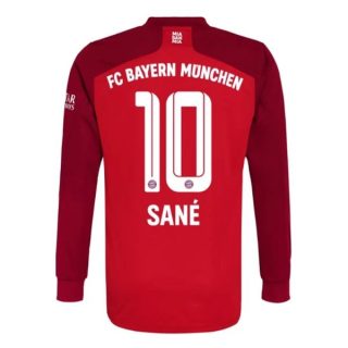 matchtröjor fotboll FC Bayern München Sané 10 Hemma tröja 2021-2022 – Långärmad