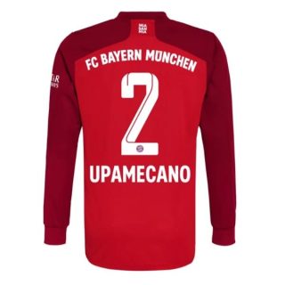 matchtröjor fotboll FC Bayern München Upamecano 2 Hemma tröja 2021-2022 – Långärmad