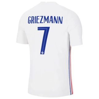 matchtröjor fotboll Frankrike Griezmann 7 Borta tröja 2020 2021 – Kortärmad