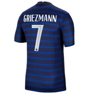 matchtröjor fotboll Frankrike Griezmann 7 Hemma tröja 2020 2021 – Kortärmad