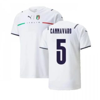 matchtröjor fotboll Italien Cannavaro 5 Borta tröja 2021 2022 – Kortärmad