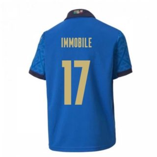 matchtröjor fotboll Italien Immobile 17 Hemma tröja 2021 – Kortärmad