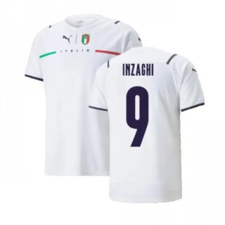 matchtröjor fotboll Italien Inzaghi 9 Borta tröja 2021 2022 – Kortärmad