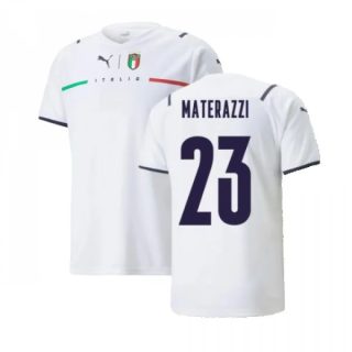 matchtröjor fotboll Italien Materazzi 23 Borta tröja 2021 2022 – Kortärmad
