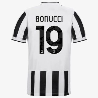 matchtröjor fotboll Juventus Bonucci 19 Hemma tröja 2021-2022 – Kortärmad