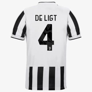 matchtröjor fotboll Juventus De Ligt 4 Hemma tröja 2021-2022 – Kortärmad