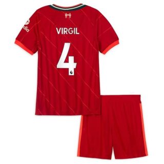 Fotbollströjor Liverpool Virgil 4 Barn Hemma tröja 2021-2022 – Fotbollströja