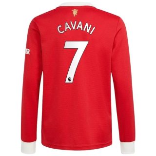 matchtröjor fotboll Manchester United Cavani 7 Hemma tröja 2021-2022 – Långärmad
