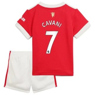 Fotbollströja Manchester United Cavani 7 Barn Hemma tröjor 2021-2022