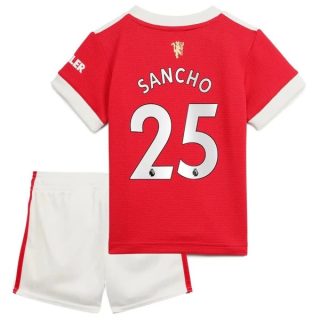 Fotbollströjor Manchester United Sancho 25 Barn Hemma tröja 2021-2022 – Fotbollströja