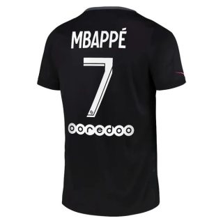 matchtröjor fotboll Paris Saint Germain PSG Mbappé 7 Tredje tröja 2021-2022 – Kortärmad