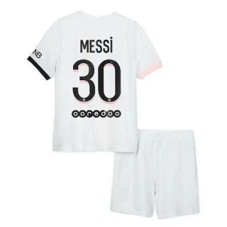 Fotbollströja Paris Saint Germain PSG Messi 30 Barn Borta tröjor 2021-2022