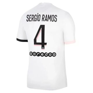 matchtröjor fotboll Paris Saint Germain PSG Sergio Ramos 4 Borta tröja 2021-2022 – Kortärmad