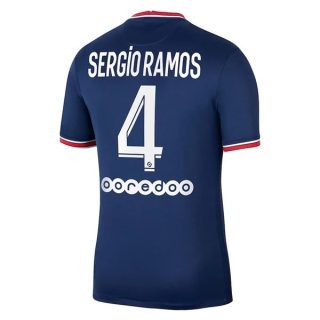 matchtröjor fotboll Paris Saint Germain PSG Sergio Ramos 4 Hemma tröja 2021-2022 – Kortärmad