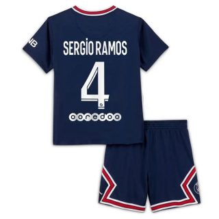 Fotbollströjor Paris Saint-Germain PSG Sergio Ramos 4 Barn Hemma tröja 2021-2022 – Fotbollströja