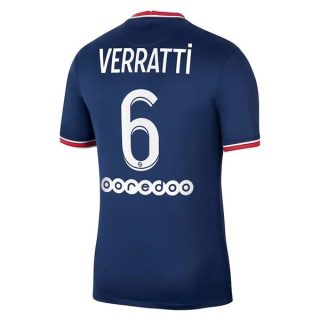 matchtröjor fotboll Paris Saint Germain PSG Verratti 6 Hemma tröja 2021-2022 – Kortärmad