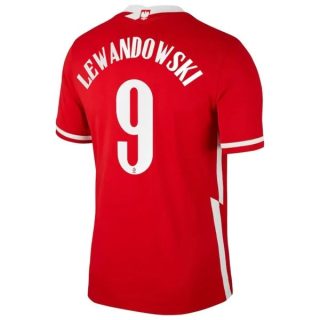 Fotbollströja Polen Lewandowski 9 Borta tröjor 2020-2021