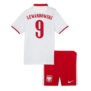 Fotbollströja Polen Lewandowski 9 Barn Hemma tröjor