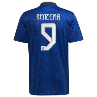 matchtröjor fotboll Real Madrid Benzema 9 Borta tröja 2021-2022 – Kortärmad